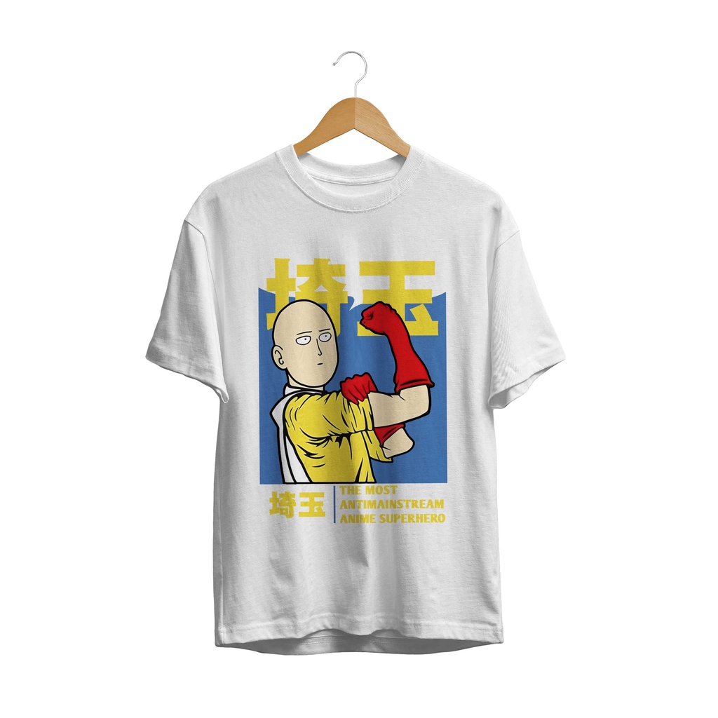 KAOS DISTRO MANGA JAPAN LOGO SAITAMA THE MOST HERO PREMIUM SERIES