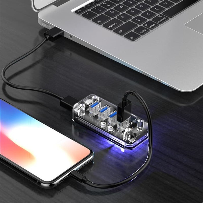 ORICO F4U-U3 4 Port USB3.0 Transparent HUB