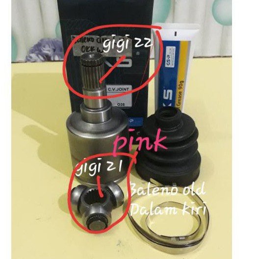 CV joint Dalam As Roda Depan Dalam Suzuki Baleno old 1997 sampai 2001 kiri