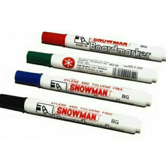 

Office & Stationery | Alat Tulis | Spidol Boardmarker Snowman-Hitam[Isi 12 Pcs] | Best Seller