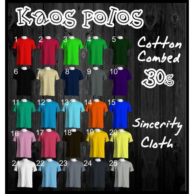 CUCI GUDANG KAOS POLOS BAHAN ASLI COTTON COMBED 30S SIZE S M L BANDUNG 