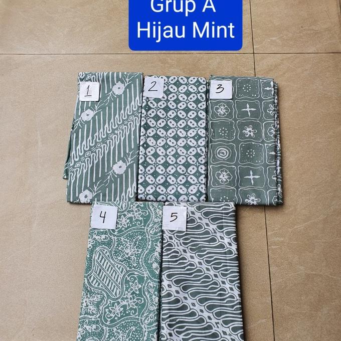 Kain Batik Garutan warna Hijau Mint (081119)