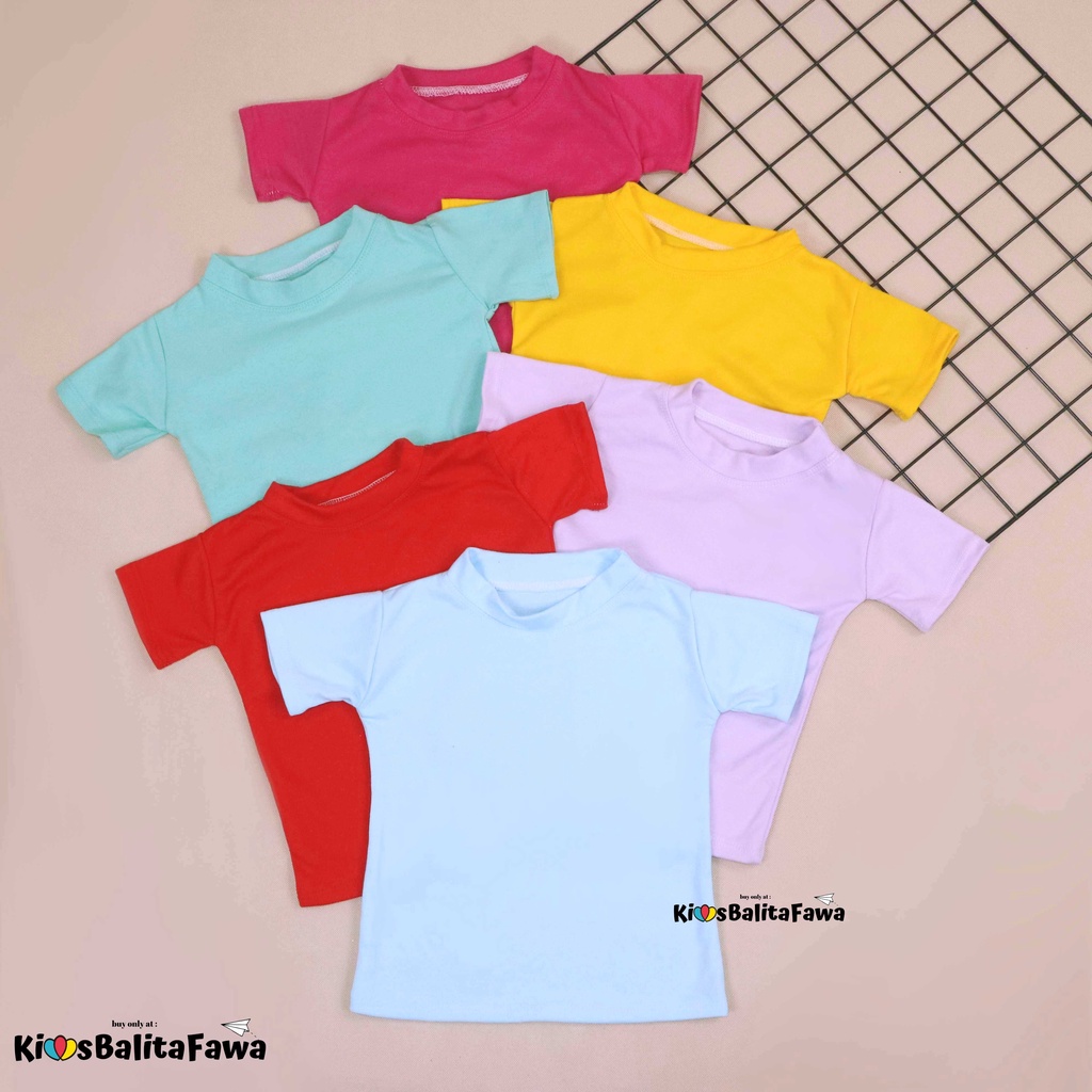 Kaos Isyana uk 1-6 Tahun / Kids T-Shirt Polos Lengan Pendek Cewek Kaos Anak Perempuan Baju Import