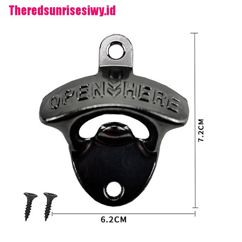 Alat Pembuka Botol Wine Bir Model Tempel Dinding Gaya Vintage Untuk Dapur