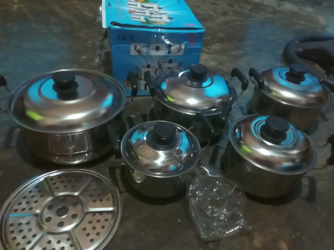 Promo Termurah Panci Isi 5 ( 5 Pcs+ 2 Steamer ) Hc High Pot Series 5pcs/panci Steamer Pot 2 Susun