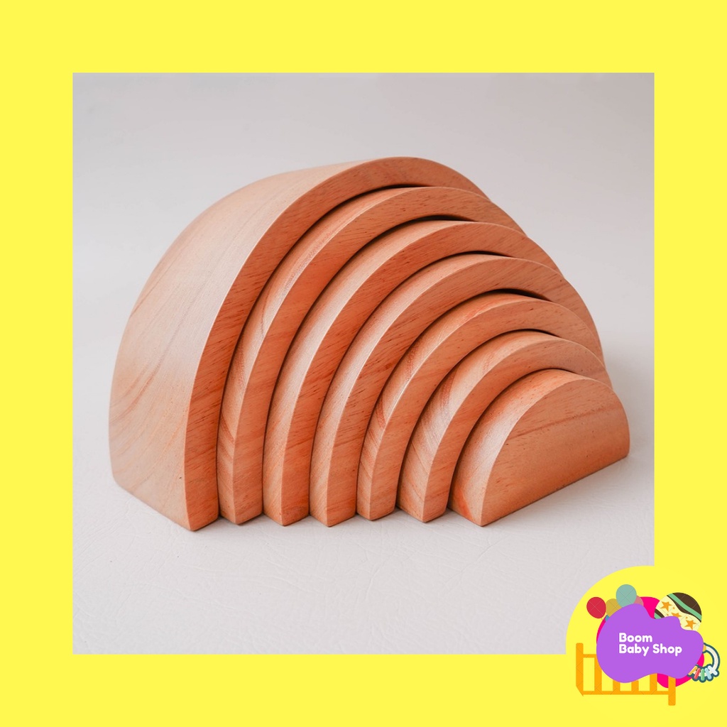 Rainbow Wooden Stacking Toys