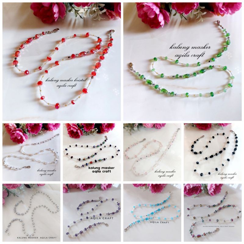 KALUNG MASKER - STRAP MASKER - TALI MASKER KRISTAL CEKO- KALUNG GANTUNGAN MASKER