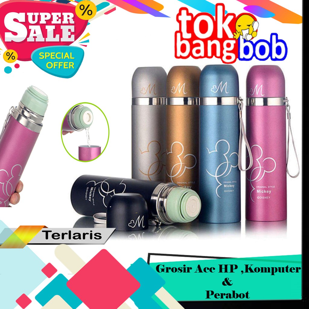 Termos Karakter Stainless Steel Logo Mickey Mouse 500ml | Shopee Indonesia