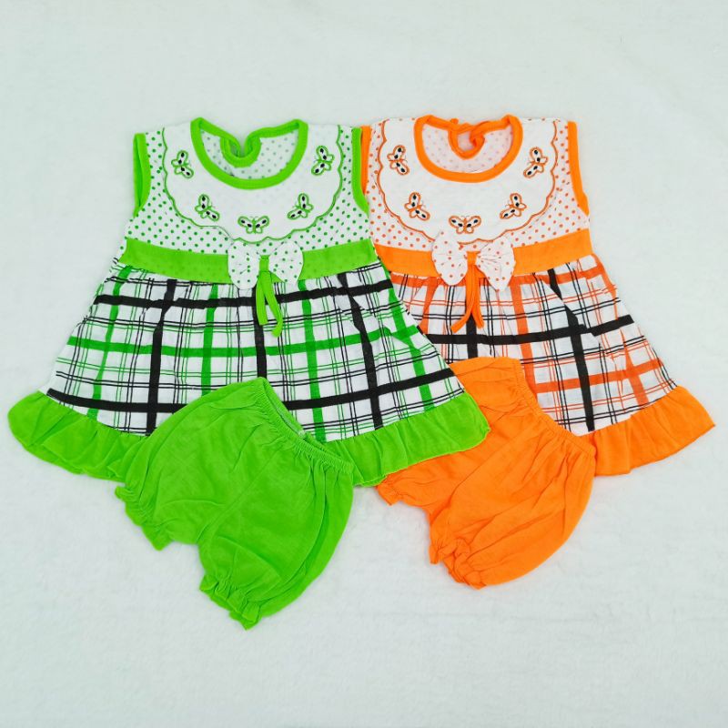 Ss#1003 Setelan Bayi 3-12bulan / Dress Baby bahan Kaus