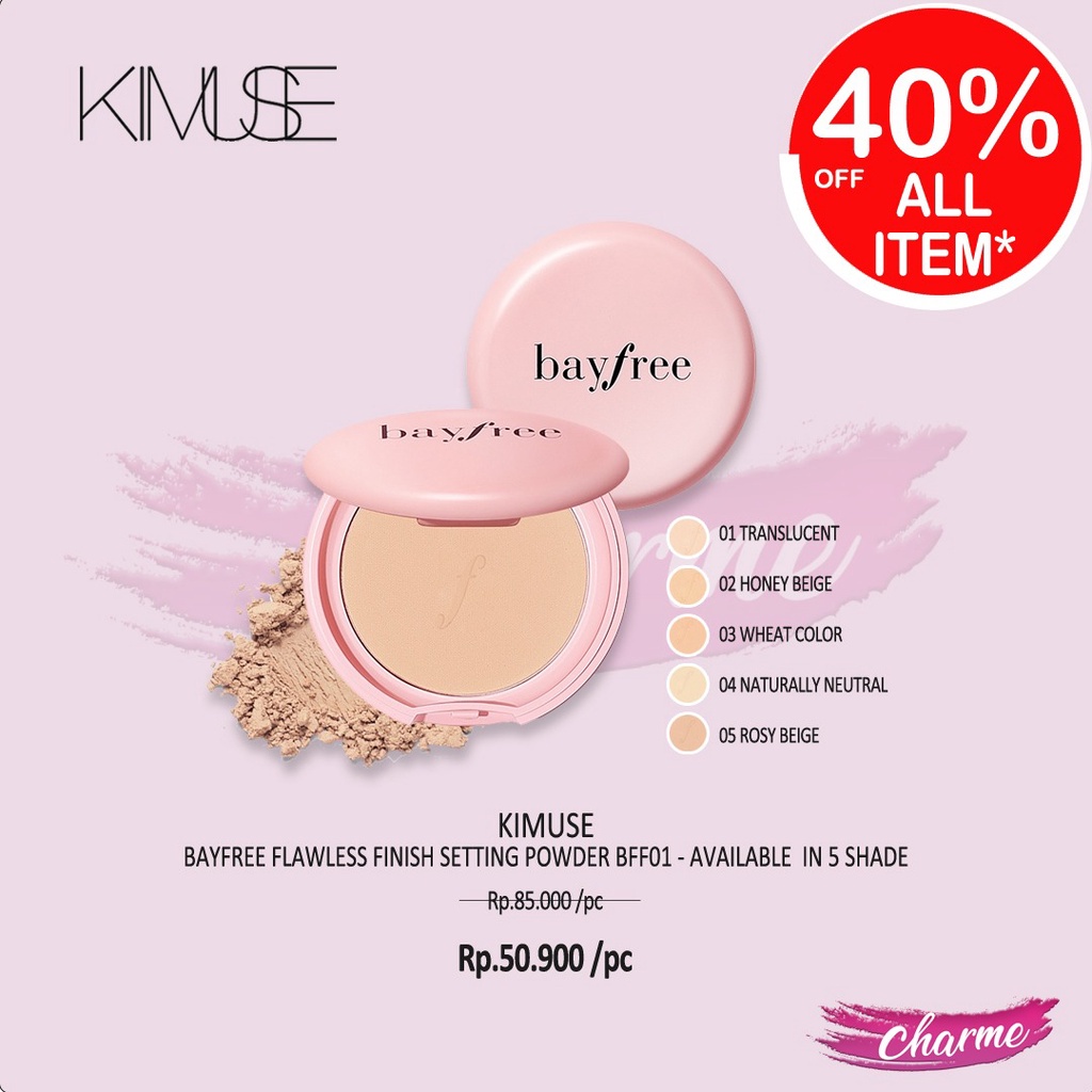 (READY &amp; ORI) Kimuse Bayfree Flawless Finish Setting Powder BFF01