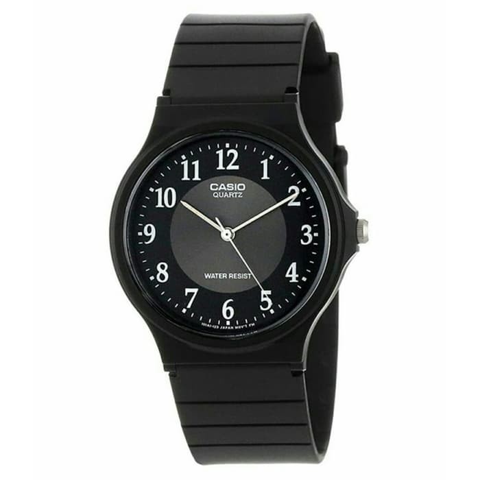 Casio Original MQ-24-1B3 / MQ24-1B3 / MQ-24 Jam Tangan Unisex Analog Karet Hitam (Dapat Box Mika)