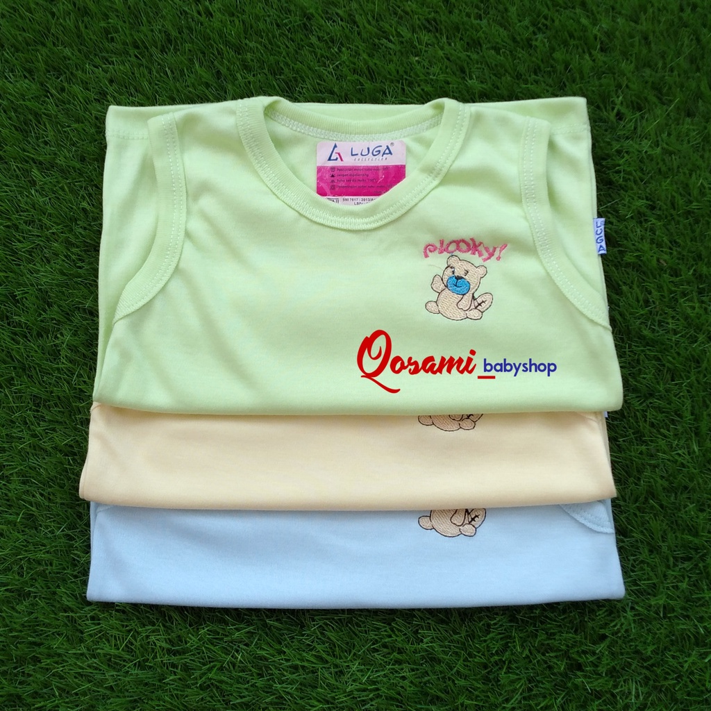 LUGA 3 pcs Kaos Buntung Bayi Newborn  Polos SNI