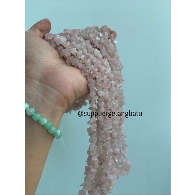 kerikil Batu alam ROSE QUARTZ 1cm kuarsa pink kalimantan pilihan akik