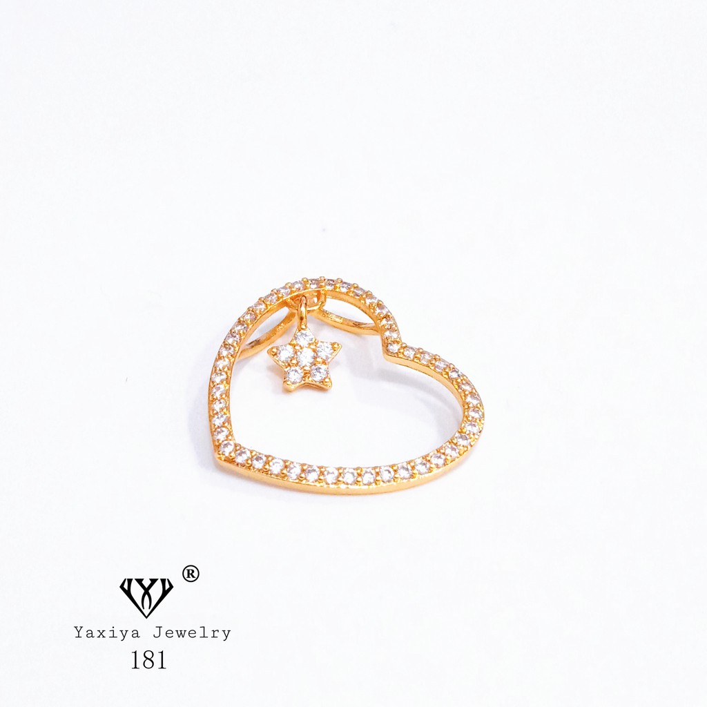 

Liontin Love permata perhiasan imitasi warna gold 18k 181