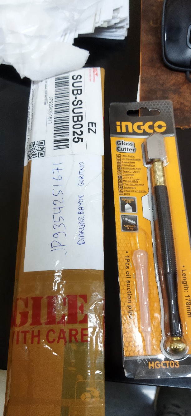 Pisau Potong Kaca Alat Pemotong Kaca Oli Cutter Hd Ingco Hgct03