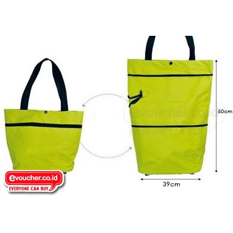 Sgmshop foldable shopping bag tas belanja trolly lipat trolley bag tas belanja roda