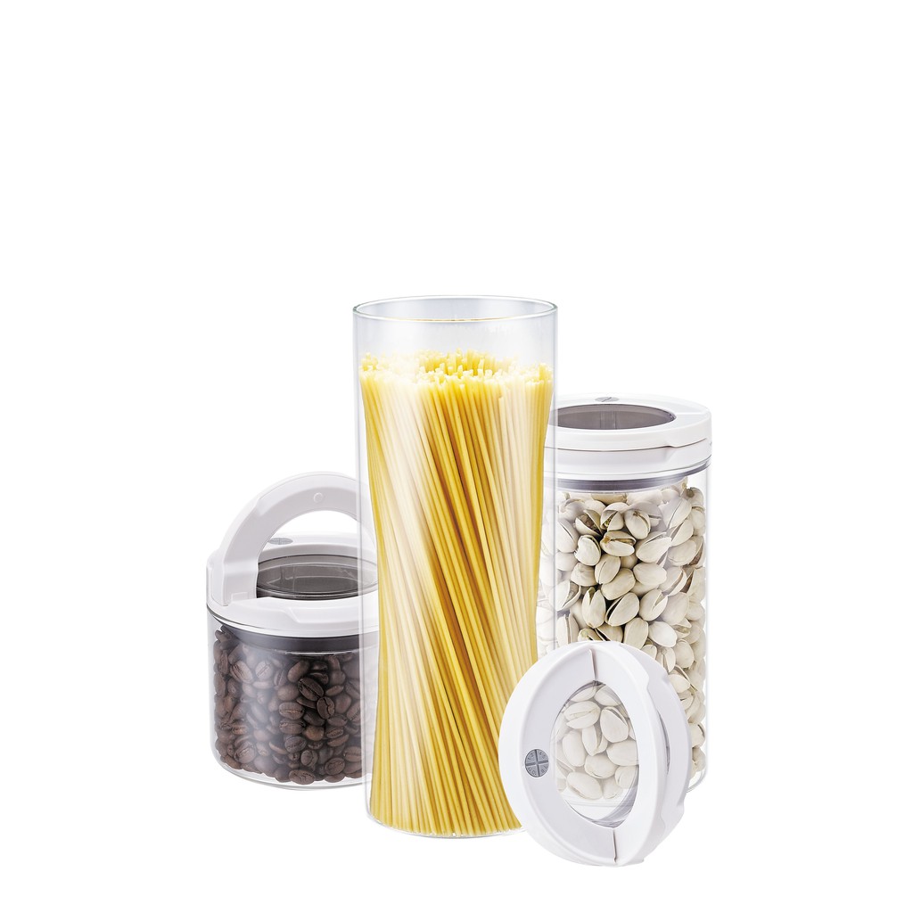 

JYSK Toples Anya Glass Airtight Canister Set D732 Clear