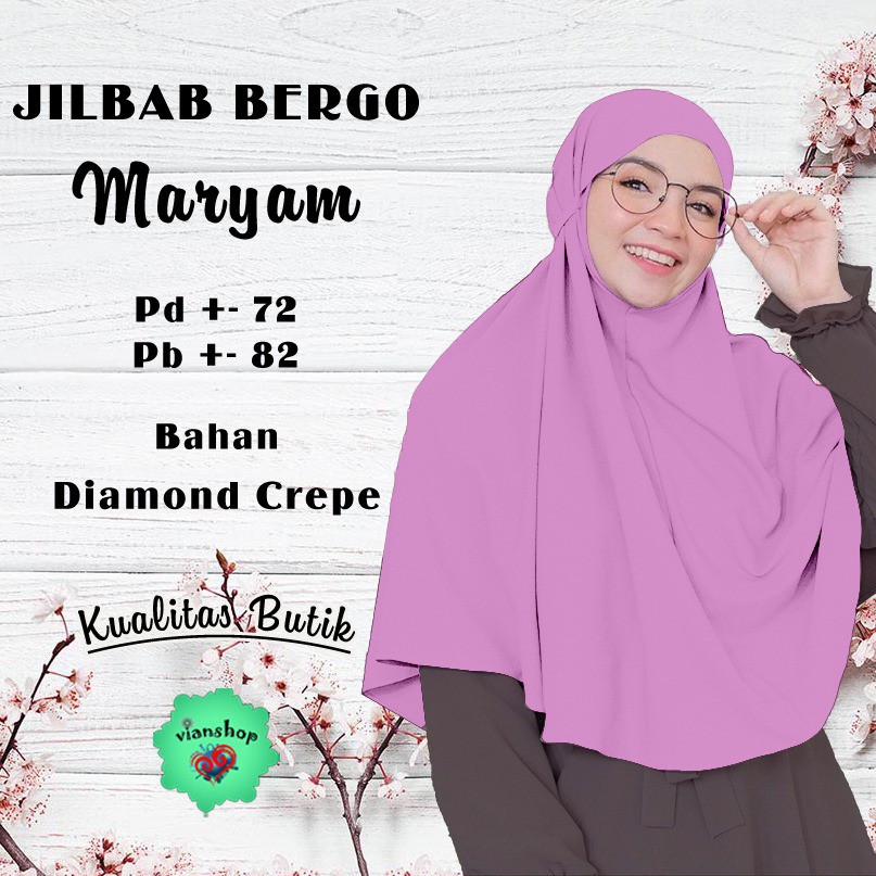 jilbab maryam PART 1 bergo tali non ped,bergo naswa , jilbab 1 layer , jilbab instan,jilbab cantik-1