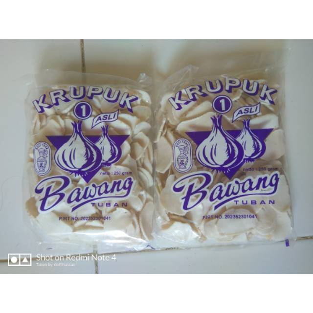 

Krupuk Bawang Guci Toak Asli Tuban potongan kecil 250gr