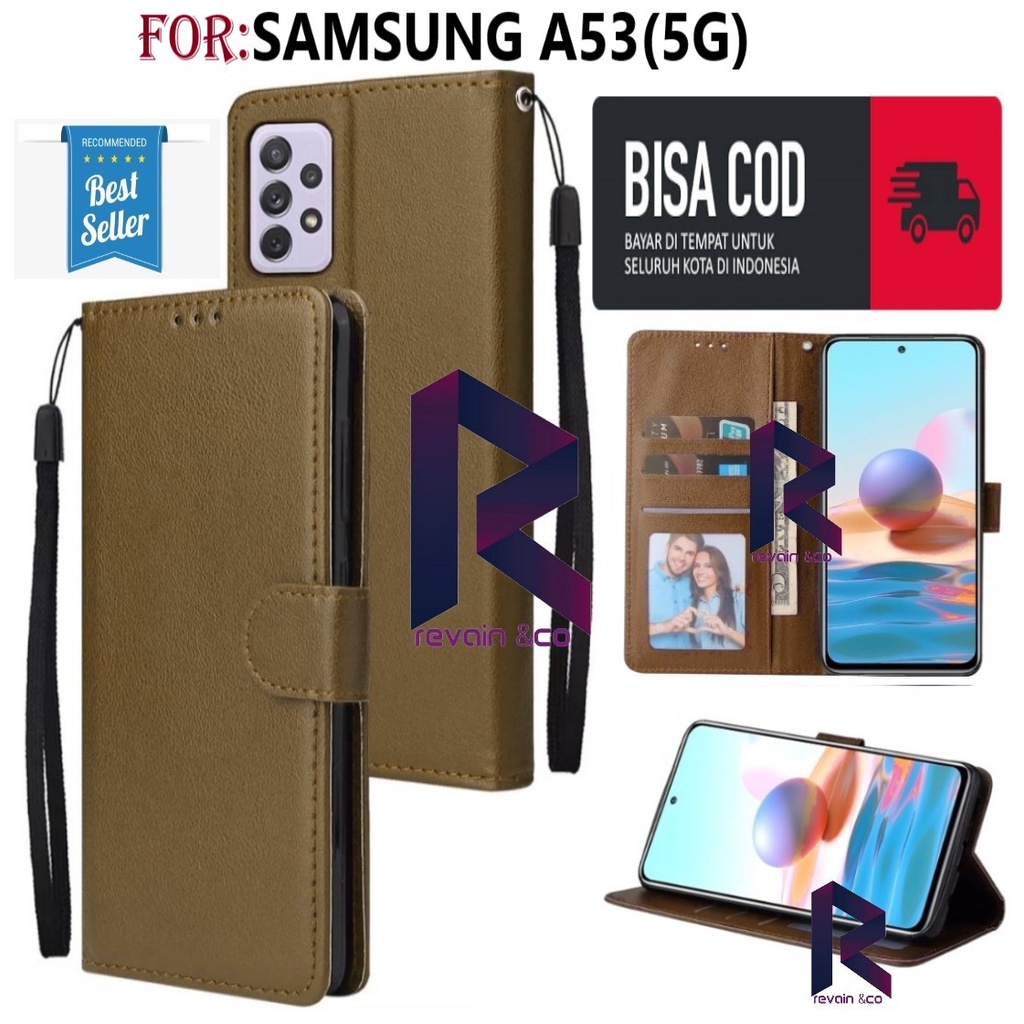 NEW SAMSUNG GALAXY A53 5G 2022 CASE FLIP WALLET LEATHER KULIT PREMIUM SARUNG BUKA TUTUP FLIP CASE SAMSUNG A53 5G