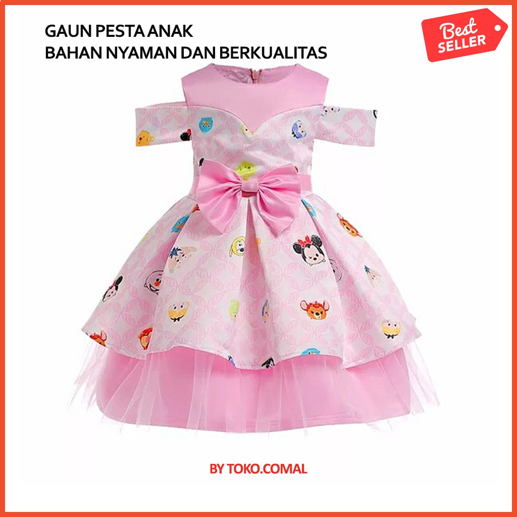 Dress Anak  Baju  Pesta Gaun Perempuan TSUM SABRINA  PINK UN 