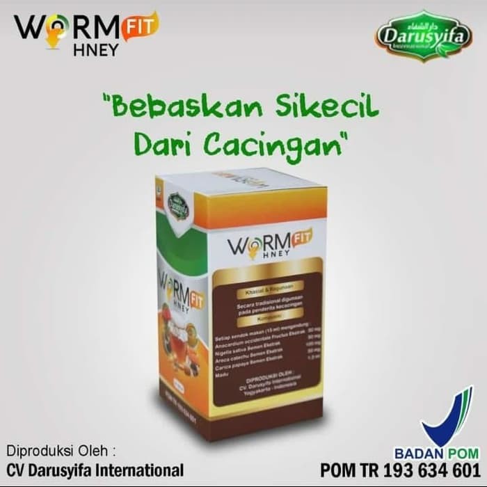 Obat Cacingan Alami Madu Wormfit Atasi Cacingan Pada Anak Darusyifa Original Shopee Indonesia