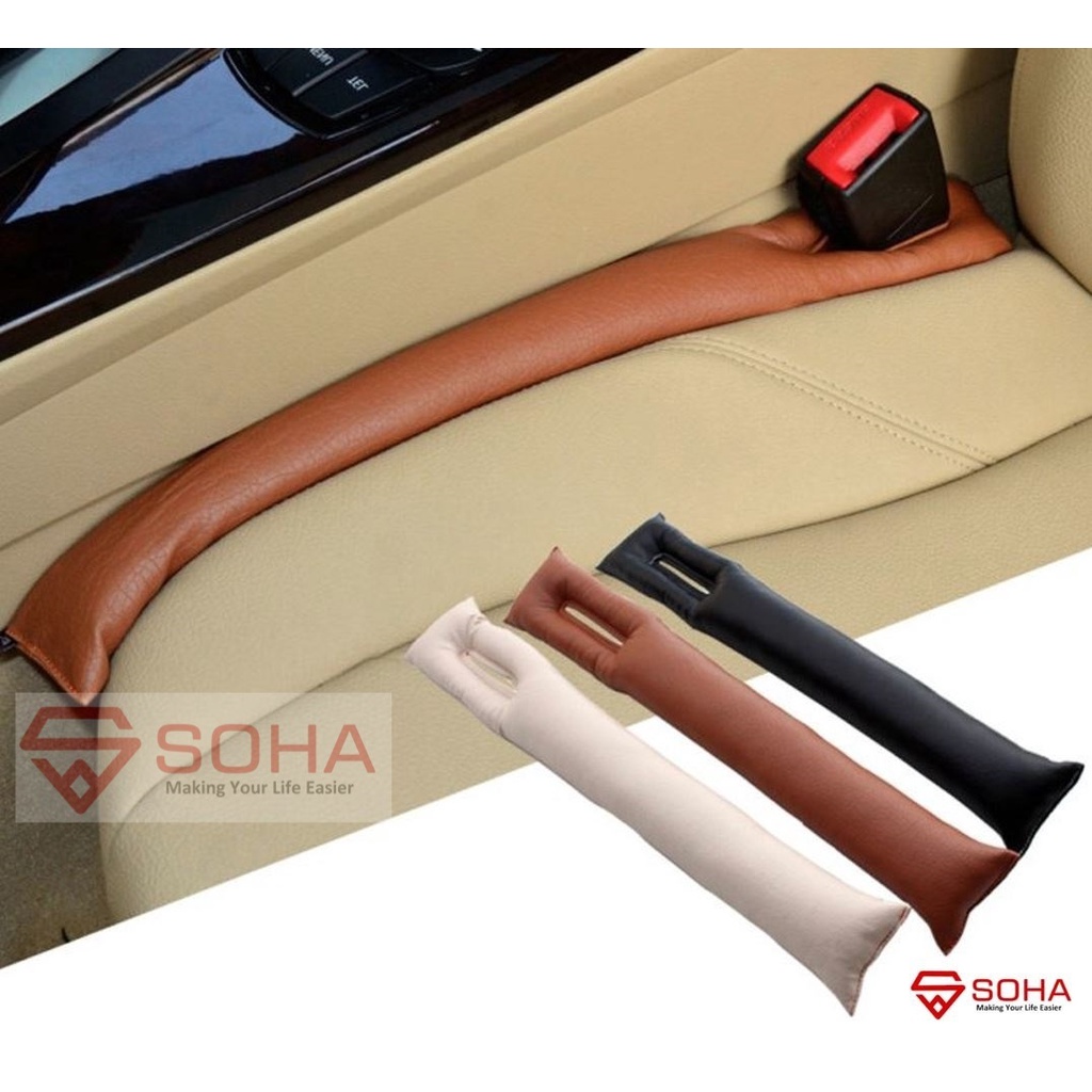 AM-07 Hitam Car Seat BELT Gap Filler Sekat Pembatas Tempat Duduk Celah Kursi Mobil Cover Jok