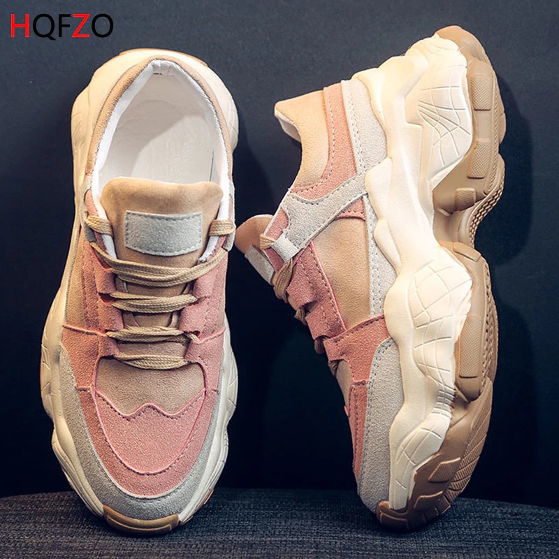 chunky heel trainers