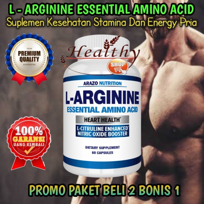 Suplemen fitnes  pria dan wanita L - Arginine Essential Amino Acid Original