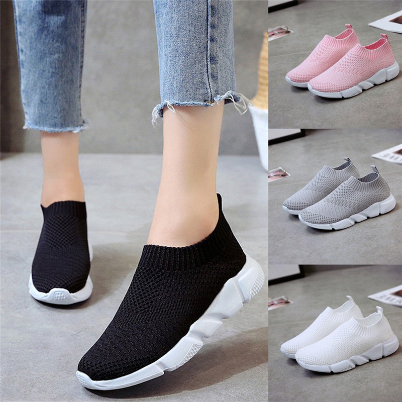 Light Buckle Boots Women Outdoor Mesh Shoes Casual Slip On Comfortable Soles Running Sports Shoes