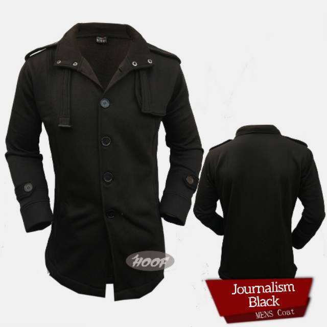 JAKET MANTEL  PRIA  JOURNALISM BLACK Coat Fleece Winter 