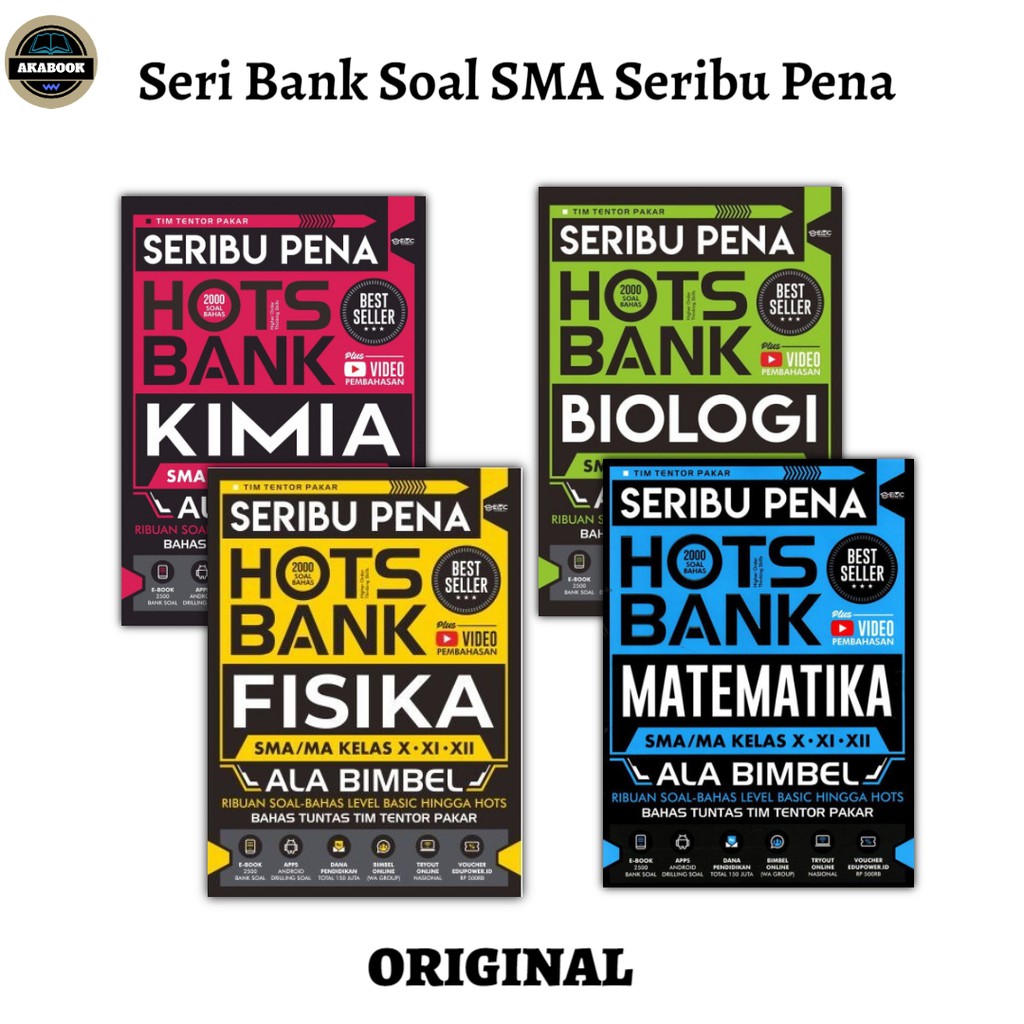 Seribu Pena HOTS Bank Kimia Fisika Matematika Biologi SMA Buku Soal SMA Ala Bimbel