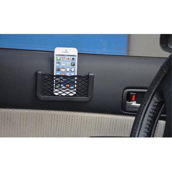 Kantong Jaring Mobil Small Car Set Net Organizer HP Tempat Smartphone di Mobil Car Holder Mesh Car