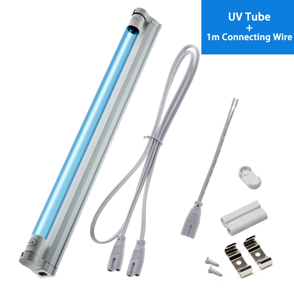 5W UV Sterilizer Lamp Ozone Rechargeable UVC Light Bulb Ultraviolet Light Portable Air Purification System Desktop Led Light,Black 