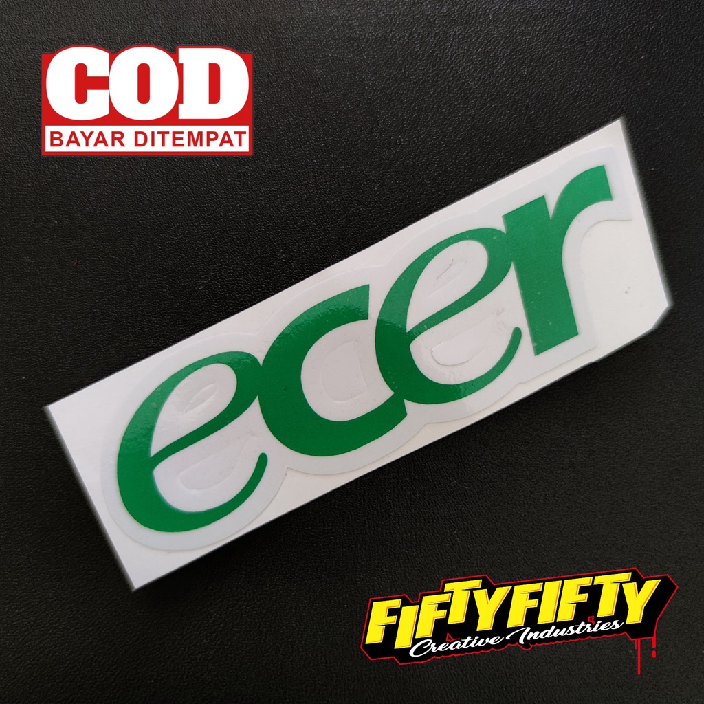 SStiker Print Cut PLESETAN ACER ECER Stiker Printing Laminasi Glossy Tahan Air Stiker Motor Mobil Helm Sudah Membentuk Pola Desain