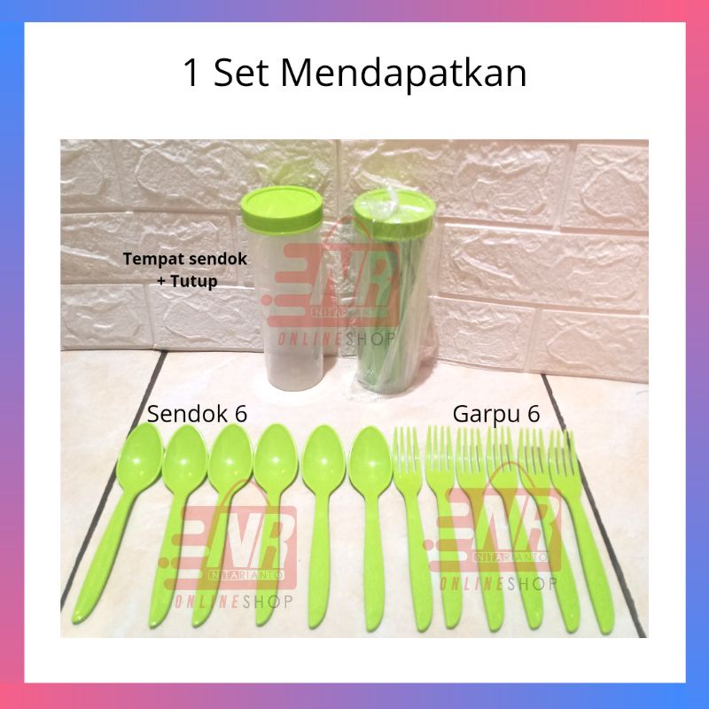 Sendok Set Garpu + Tempat TST 1140 Golden Sunkist - Sendok Garpu Set - Sendok Garpu Travel