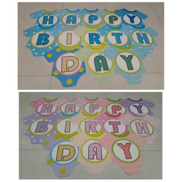 FLAG BANNER HAPPY BIRTHDAY BABY CLOTHES