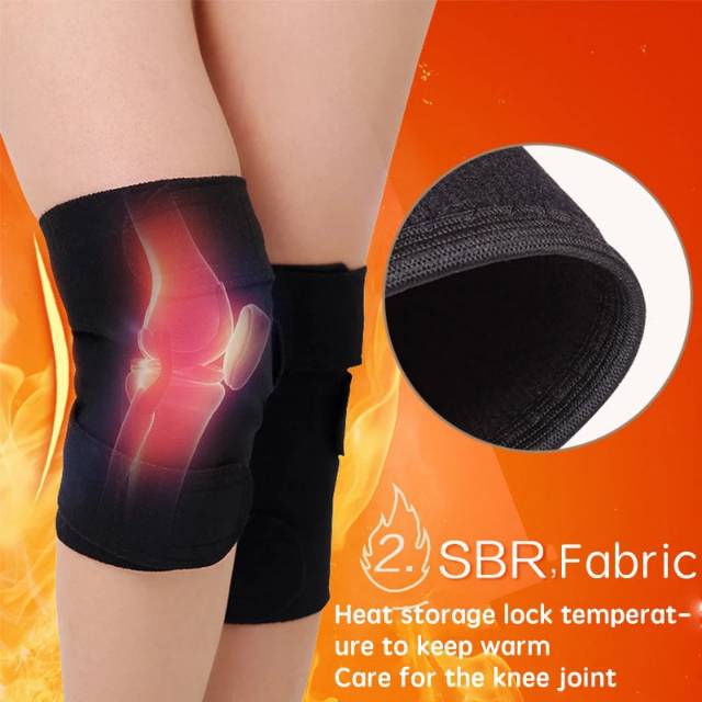 Tipe2 Terapi Lutut Tourmaline Selfheating Hot Magnetic Knee Pad Terapi Pemanas Dengkul Knee Support