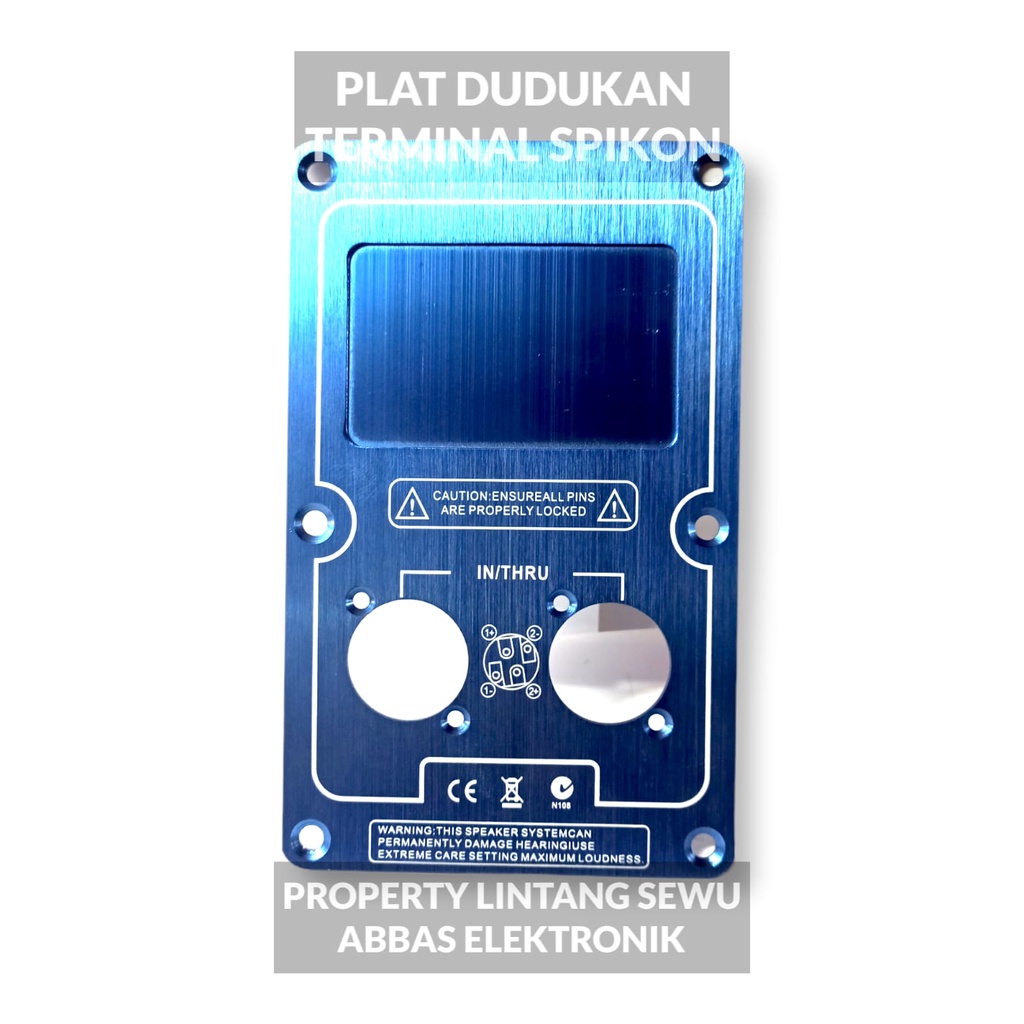 PLAT DUDUKAN TERMINAL SPIKON SPEAKON DUA LUBANG