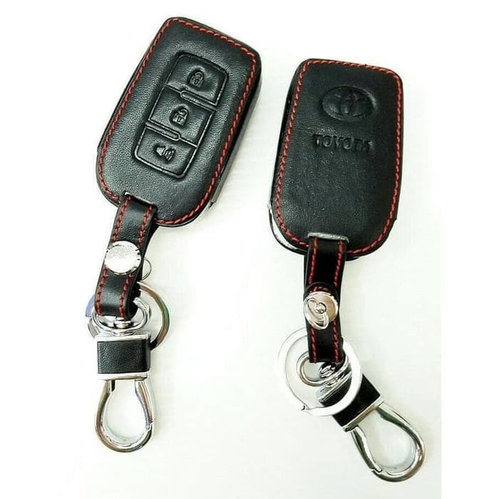 Sarung Kunci Remot Mobil Kulit Cover Leather Key All New Avanza / Veloz 2012 - 2015