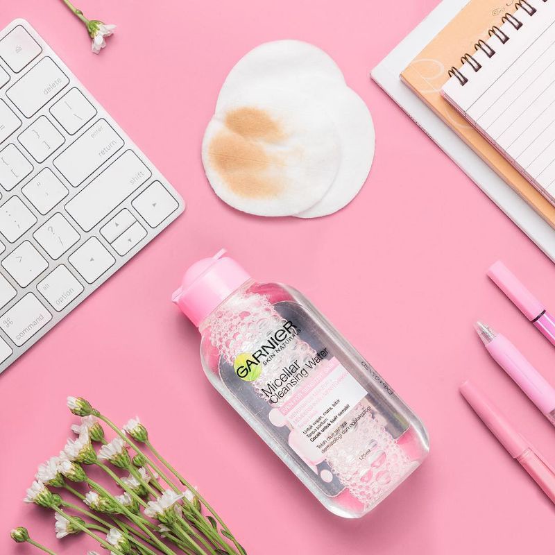 Garnier Micellar Water Pink Skin Care/Garnier Micellar Water/Garnier Pembersih Make Up/Garnier Pembe