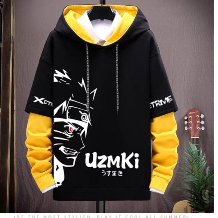 (NEW STOCK) HOODIE SWEATER UZUMAKI NARUTO HOODIE JUMPER PRIA ANIME HOODIE ANIME JAKET NARUTO TERBARU