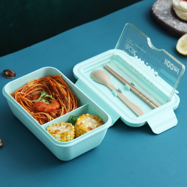 LUNCHBOX 2 SEKAT JERAMI KAPASITAS 1100 ML/KOTAK MAKAN 2 SEKAT 1100ML