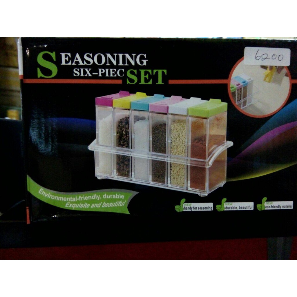 

Seasoning Six Piec Set/ Tempat Bumbu Dapur 6in1/ Rak Bumbu