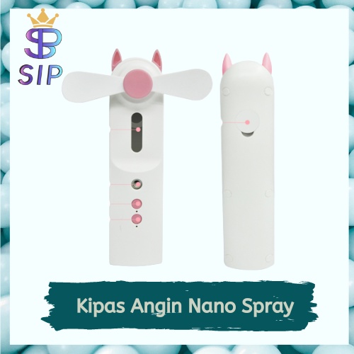 2 in 1 Kipas Angin Nano Mist Sprayer Mini Portable USB Rechargeable Untuk Outdoor Mini Fan