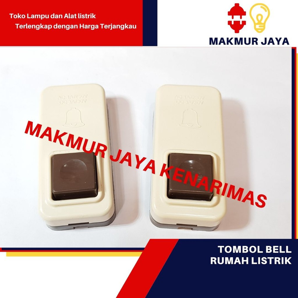 Tombol Bel Rumah Listrik/ Tombol Bel kabel/ Tombol bell listrik murah/