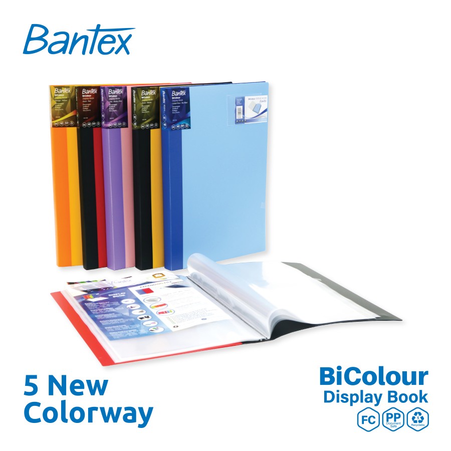 

TBMO PP DISPLAY BOOK FOLIO 40 POCKET BICOLOUR BANTEX 3185