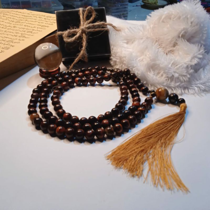 Tasbih Japa Mala Tiger Eye 8mm Hand Made By Rajarta