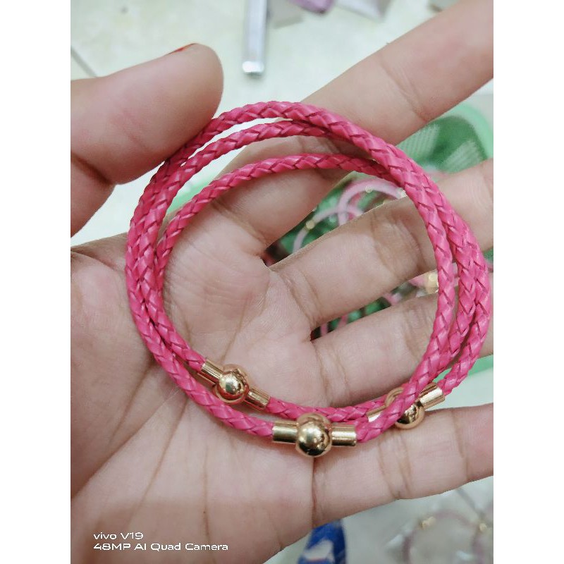 gelang tali kulit kunci magnet