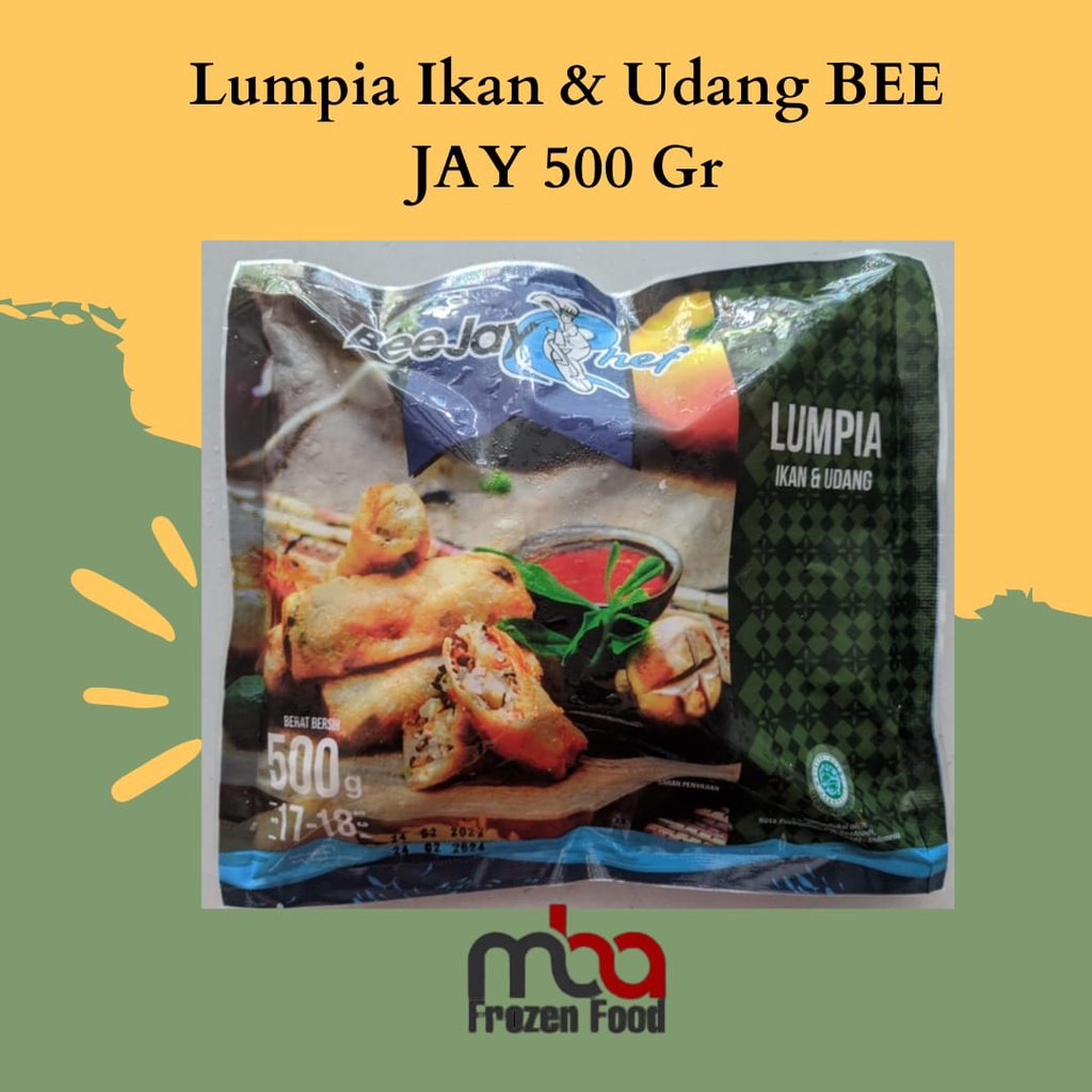 

Lumpia Ikan & Udang BEE JAY 500 Gr - FROZEN FOOD